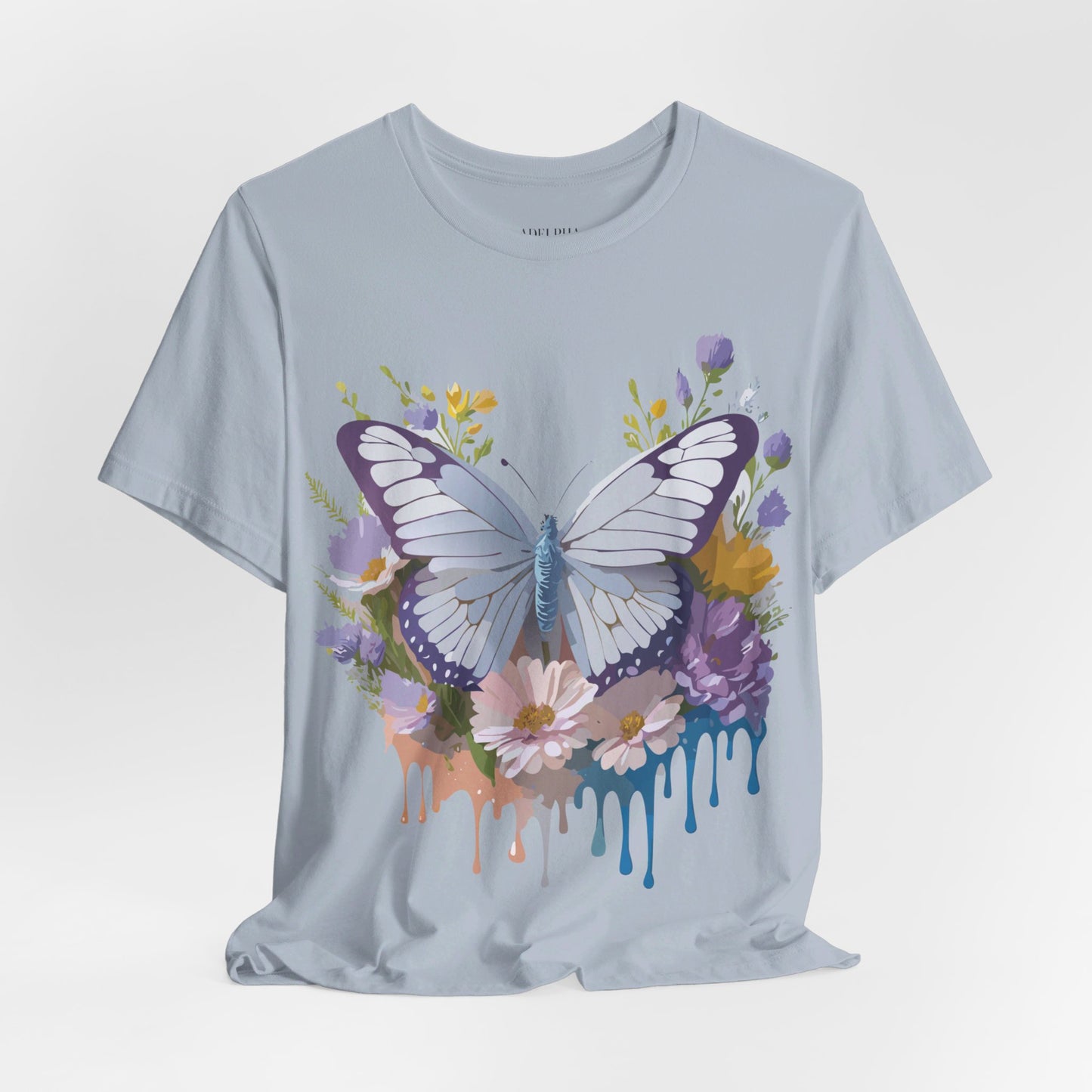 T-shirt en coton naturel avec papillon