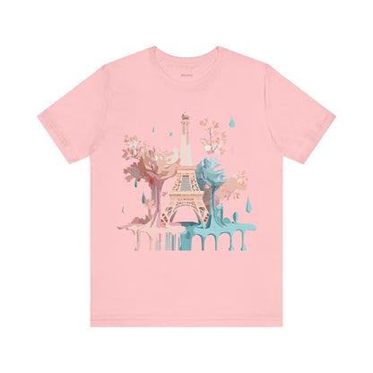 Natural Cotton Tee Shirt - Beautiful Places Collection - Paris Printify