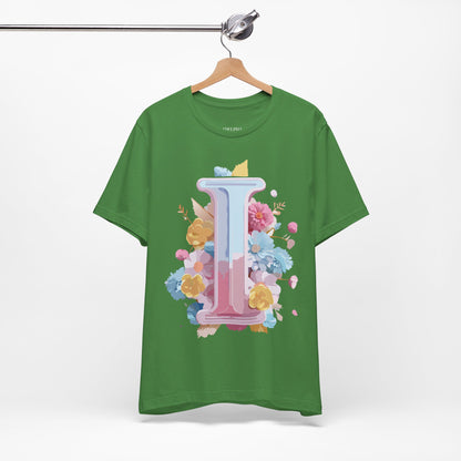 Natural Cotton Tee Shirt - Letters Collection - I Printify