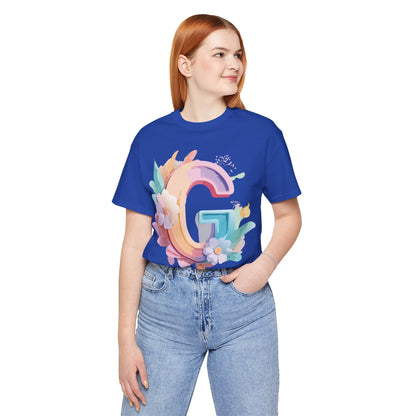 Natural Cotton Tee Shirt - Letters Collection - G Printify