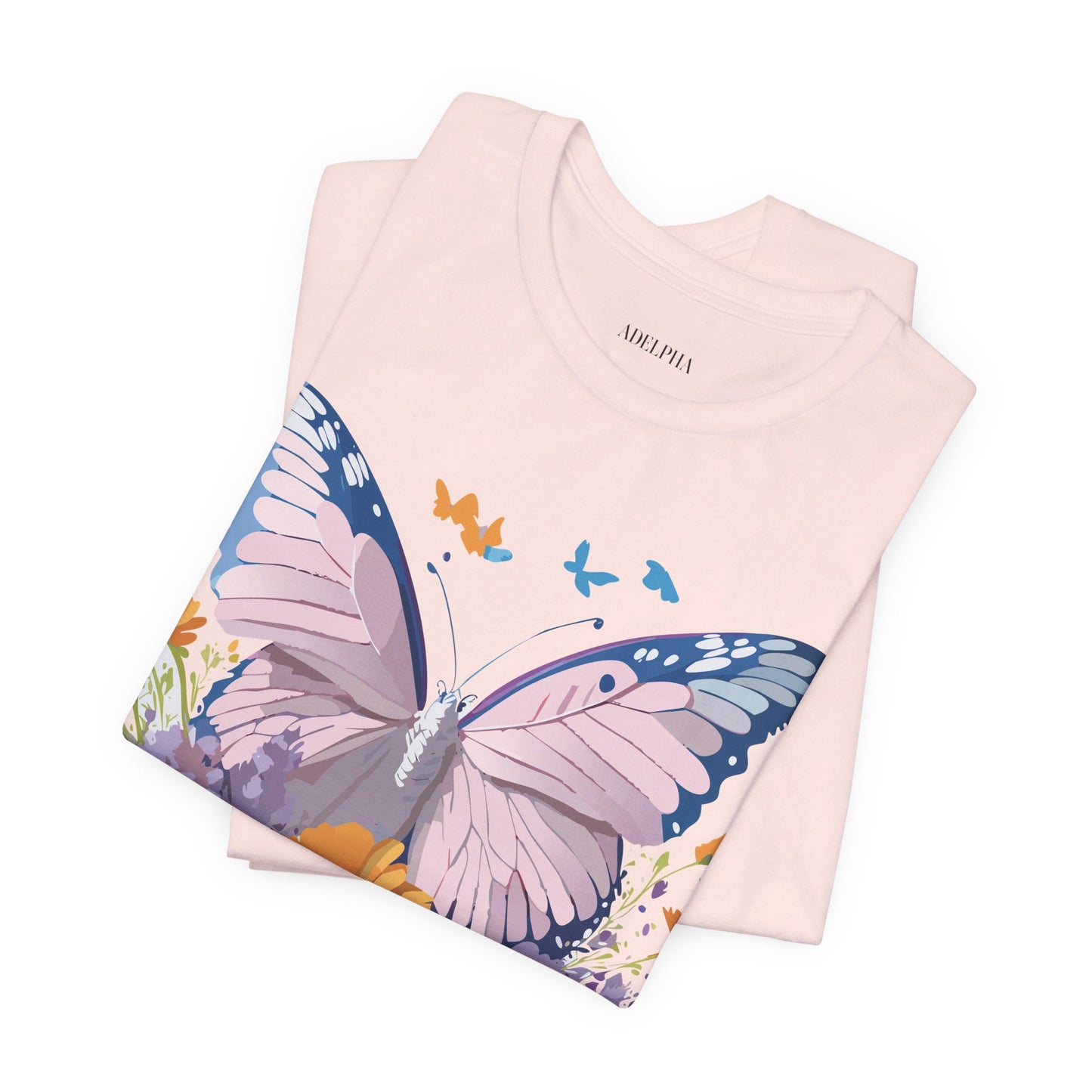 T-shirt en coton naturel avec papillon