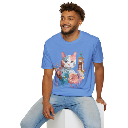 Cat Shirt Unisex Tee Softstyle 64000 Gildan Ring Spun Cotton