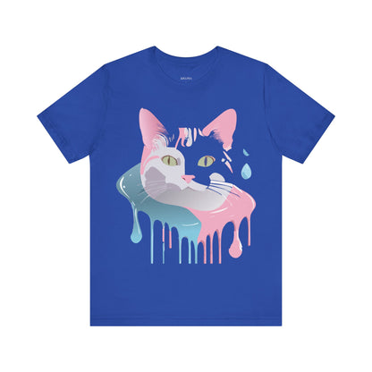 Natural Cotton Tee Shirt with Cat Printify
