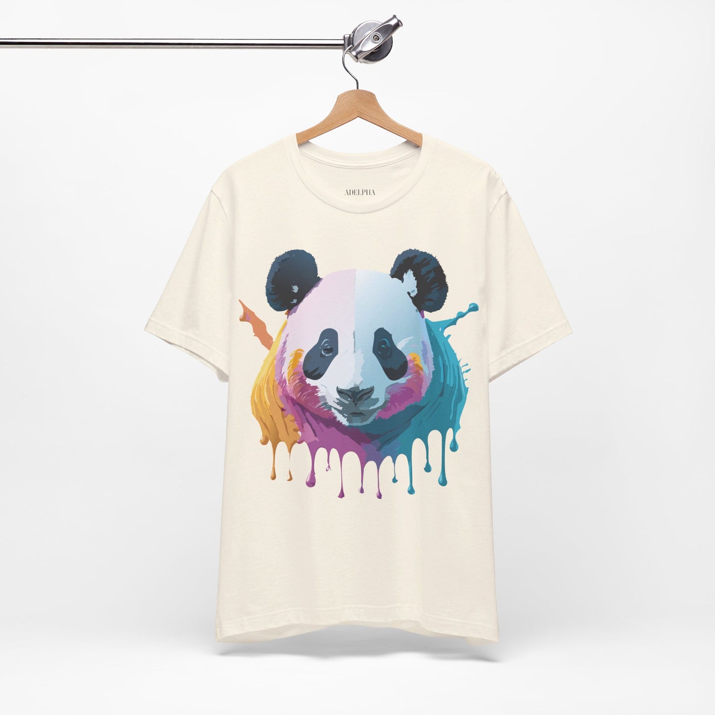 Natural Cotton Tee Shirt with Panda