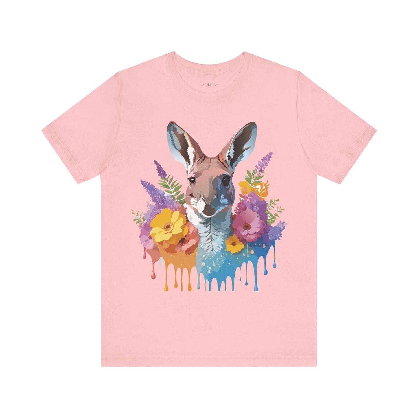 Natural Cotton Tee Shirt with Kangaroo