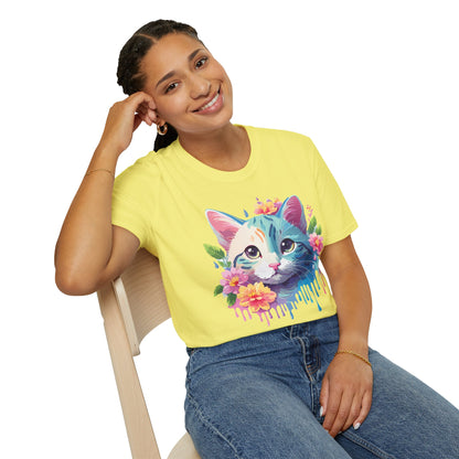 Cat Shirt Unisex Cat Lover Tee Premium Gildan Softstyle 64000 Lightweight