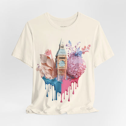 Natural Cotton Tee Shirt - Beautiful Places Collection - London Printify