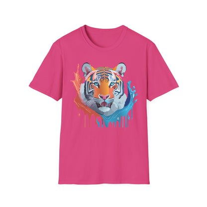 Unisex Tiger Tee Gildan Softstyle Animal Print Shirt Ring Spun Cotton