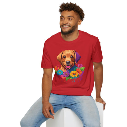 Unisex Dog Shirt With Animals Tee Softstyle Gildan 64000 Comfort Fit