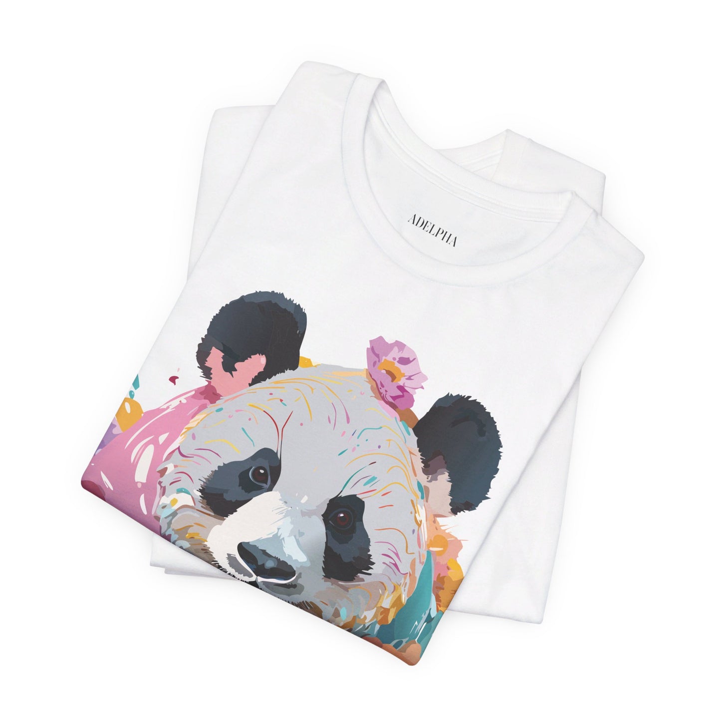 T-shirt en coton naturel avec panda