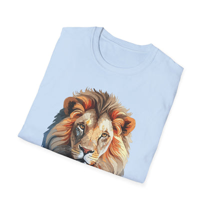 Gildan Softstyle Lion Print T Shirt Floral Tee For Unisex Everyday Comfort