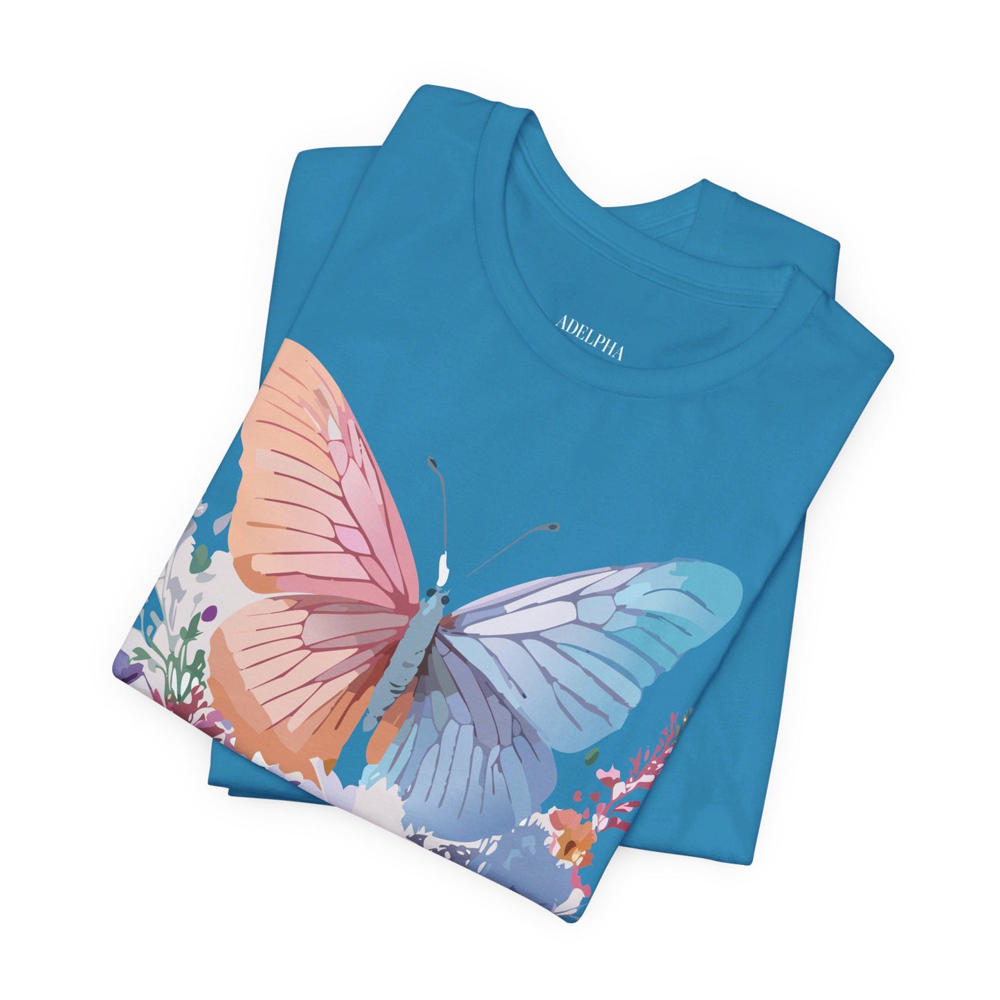 T-shirt en coton naturel avec papillon