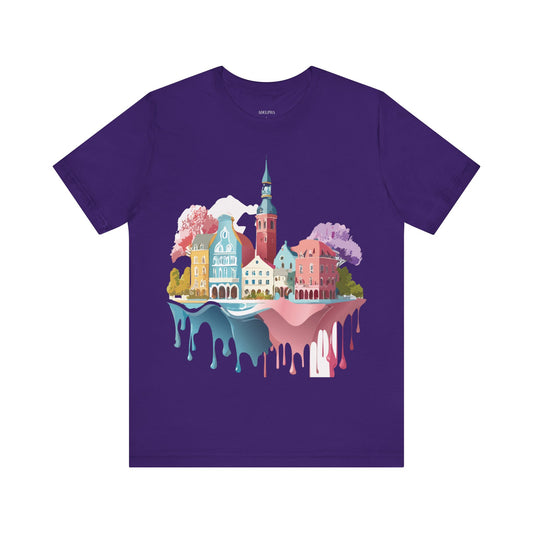 Natural Cotton Tee Shirt - Beautiful Places Collection - Warnemünde and Rostock - Germany