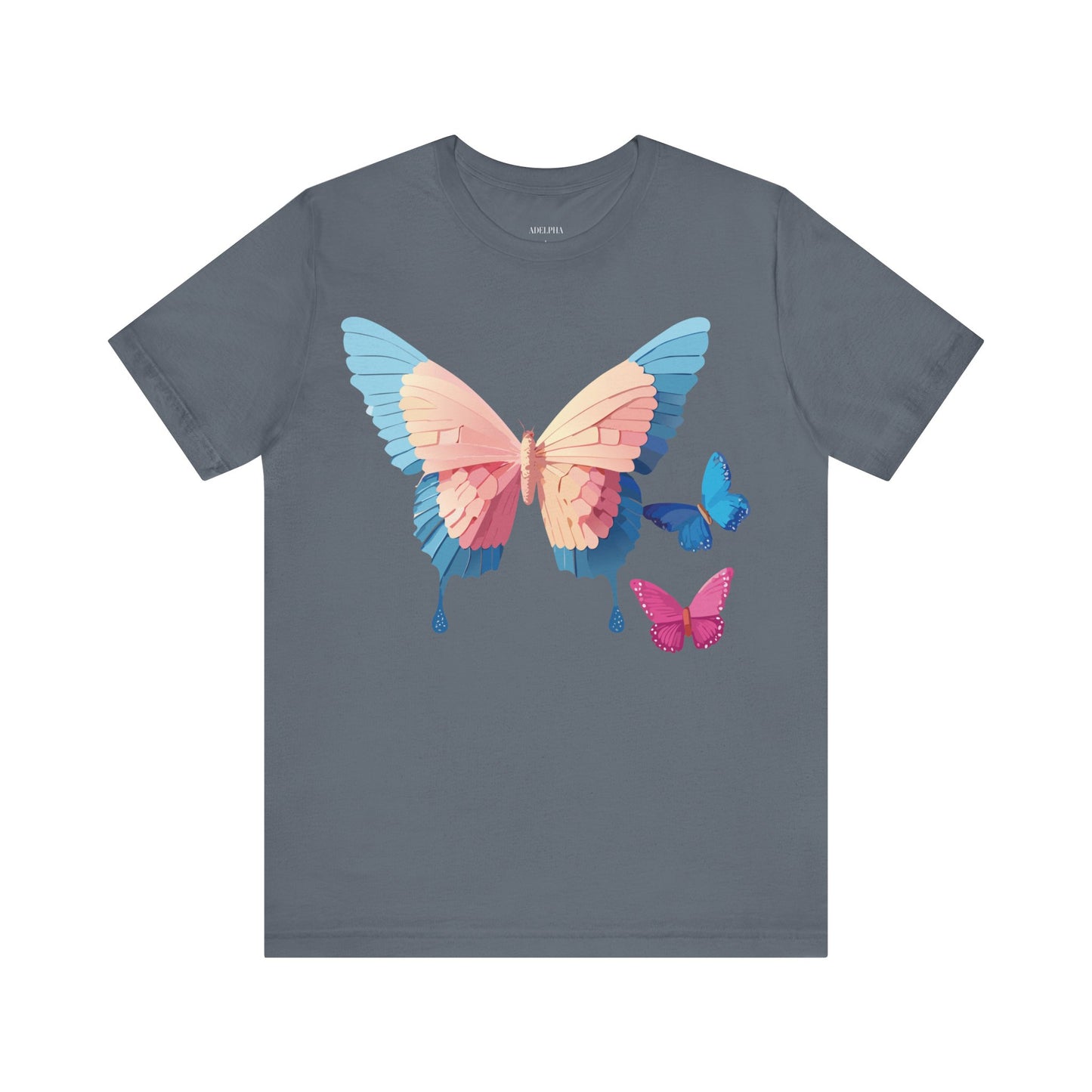 T-Shirt aus natürlicher Baumwolle mit Schmetterling