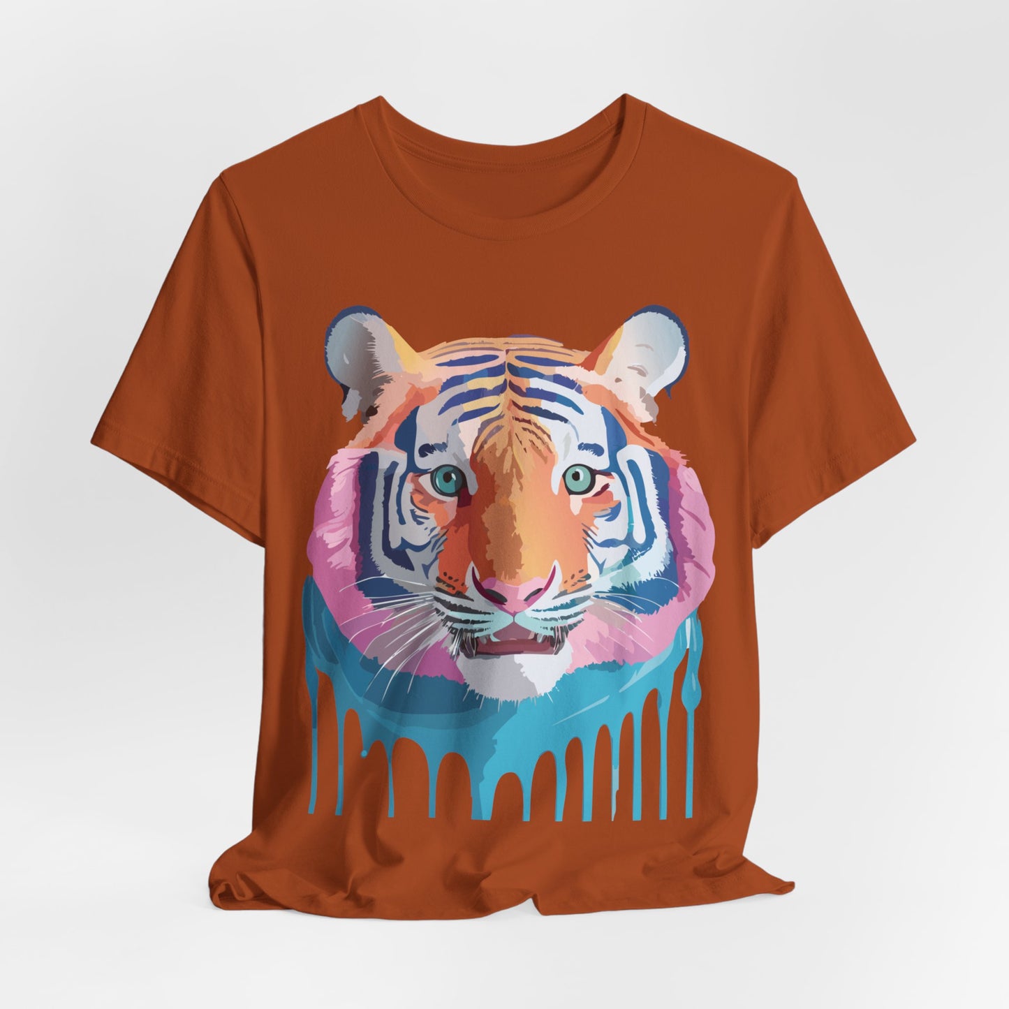 Natural Cotton Tee Shirt with Tiger