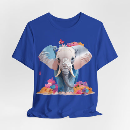 Natural Cotton Tee Shirt with Elephant Printify