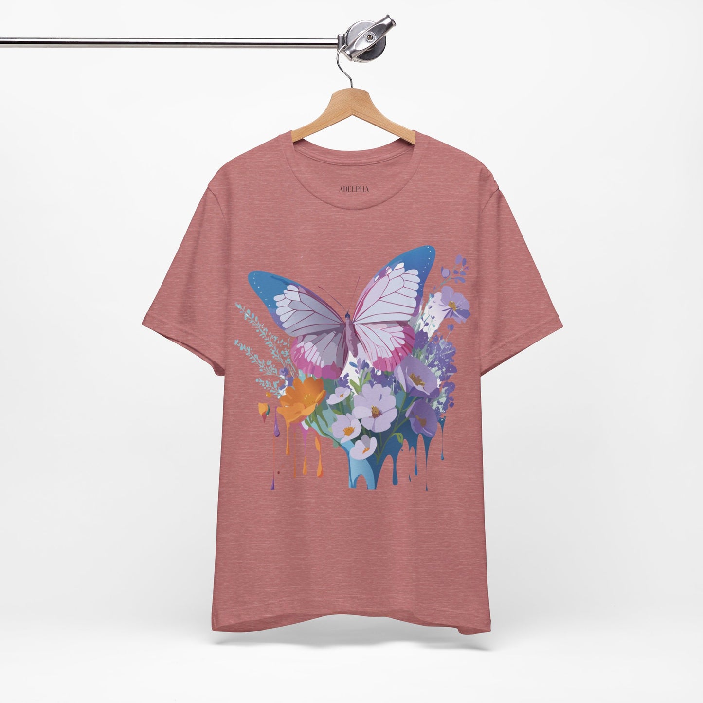 T-shirt en coton naturel avec papillon