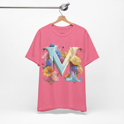 Natural Cotton Tee Shirt - Letters Collection - M Printify