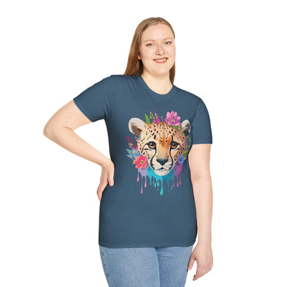 Cheetah Print Unisex Softstyle T Shirt Gildan 64000 Tee For Everyday Comfort