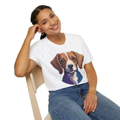 Dog Shirt Unisex Animal Print Tee Softstyle 100 Percent Cotton Gildan 64000