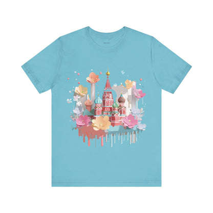 Natural Cotton Tee Shirt - Beautiful Places Collection - Moscow Printify