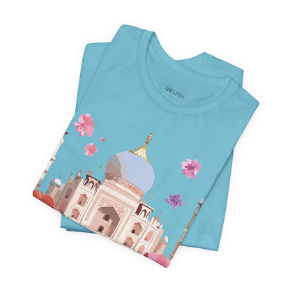 Natural Cotton Tee Shirt - Taj Mahal, India Printify