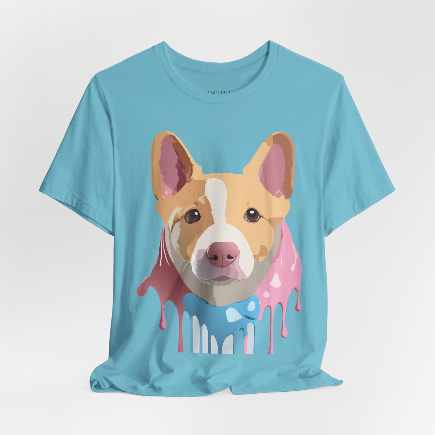 Natural Cotton Tee Shirt with Dog