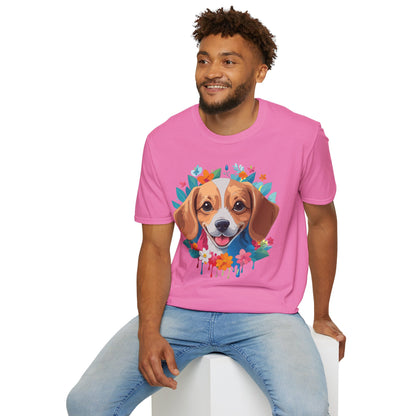 Unisex Dog Shirt Animal Tee Gildan Softstyle 64000 Cotton Tee