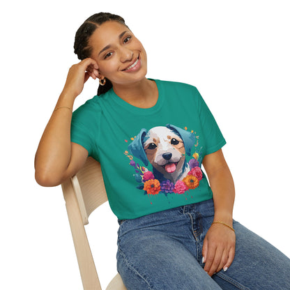 Dog Shirt Unisex Animal Short Sleeve Tee Gildan Softstyle 64000 Cotton Tee