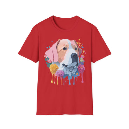 Dog Shirt Unisex Softstyle Cotton Tee 64000 Graphic Animal Print