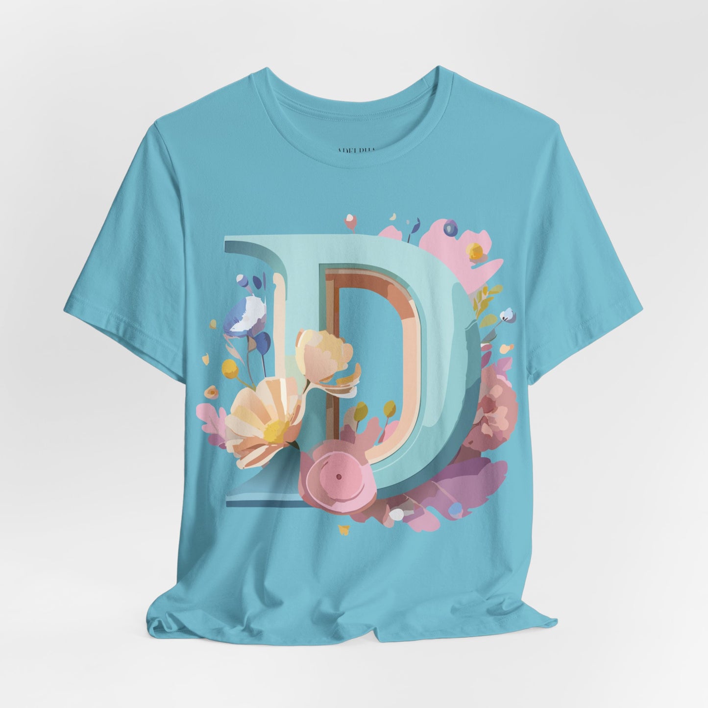 Natural Cotton Tee Shirt - Letters Collection - D