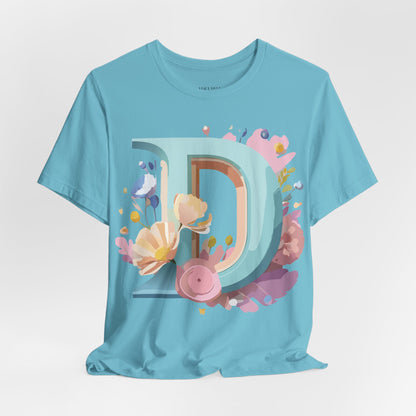 Natural Cotton Tee Shirt - Letters Collection - D Printify