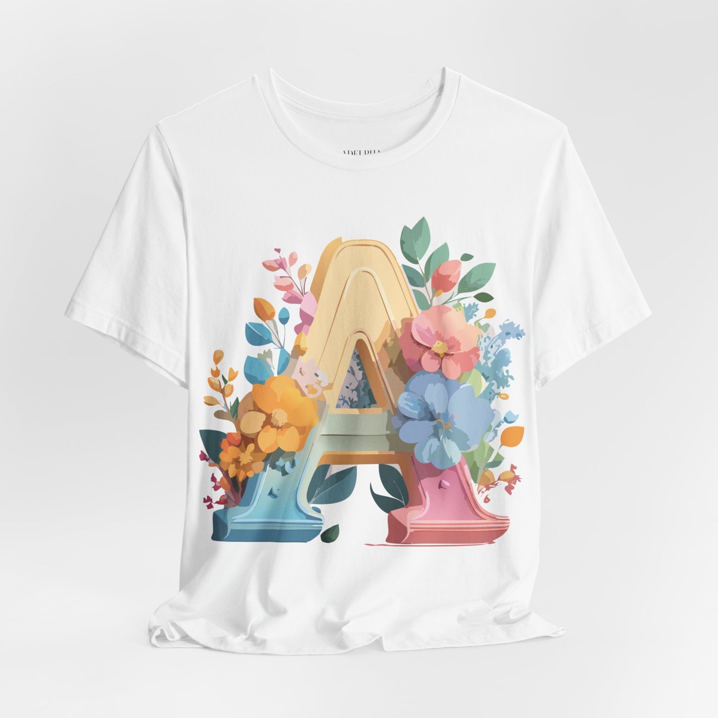 Natural Cotton Tee Shirt - Letters Collection - A