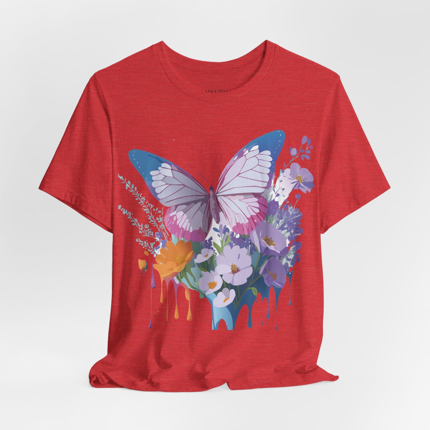 T-Shirt aus natürlicher Baumwolle mit Schmetterling