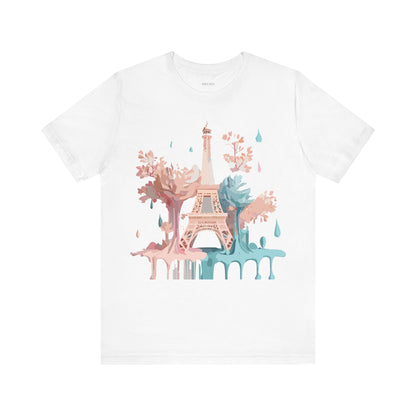 Natural Cotton Tee Shirt - Beautiful Places Collection - Paris Printify