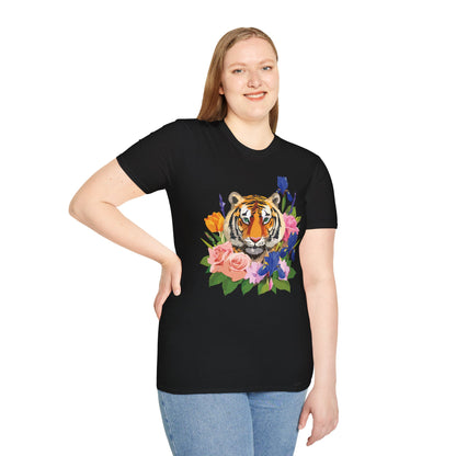 Tiger Shirt Unisex Animal Tee Gildan Softstyle 64000 100 Percent Cotton