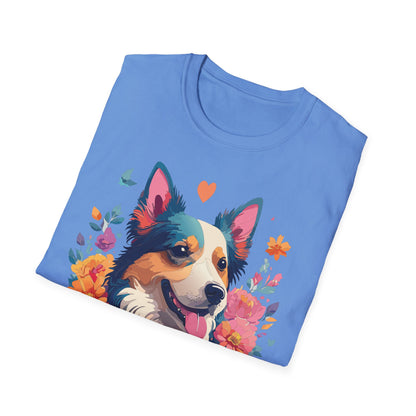 Animal Print Dog Shirt Unisex Softstyle Cotton Tee For Pet Lovers
