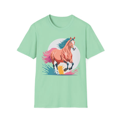 Unisex Horse Shirt Tee Gildan Softstyle 64000 Premium Ringspun Cotton
