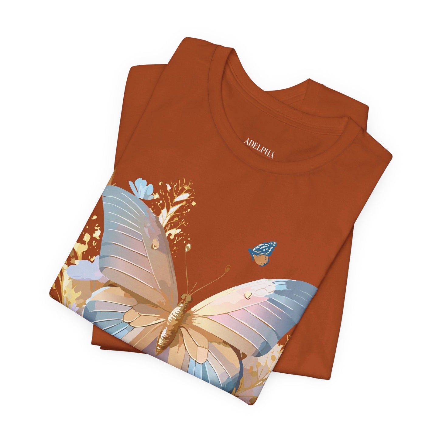 T-Shirt aus natürlicher Baumwolle mit Schmetterling