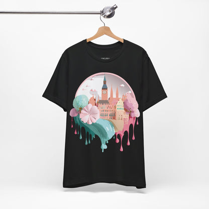 Natural Cotton Tee Shirt - Beautiful Places Collection - Prague Printify
