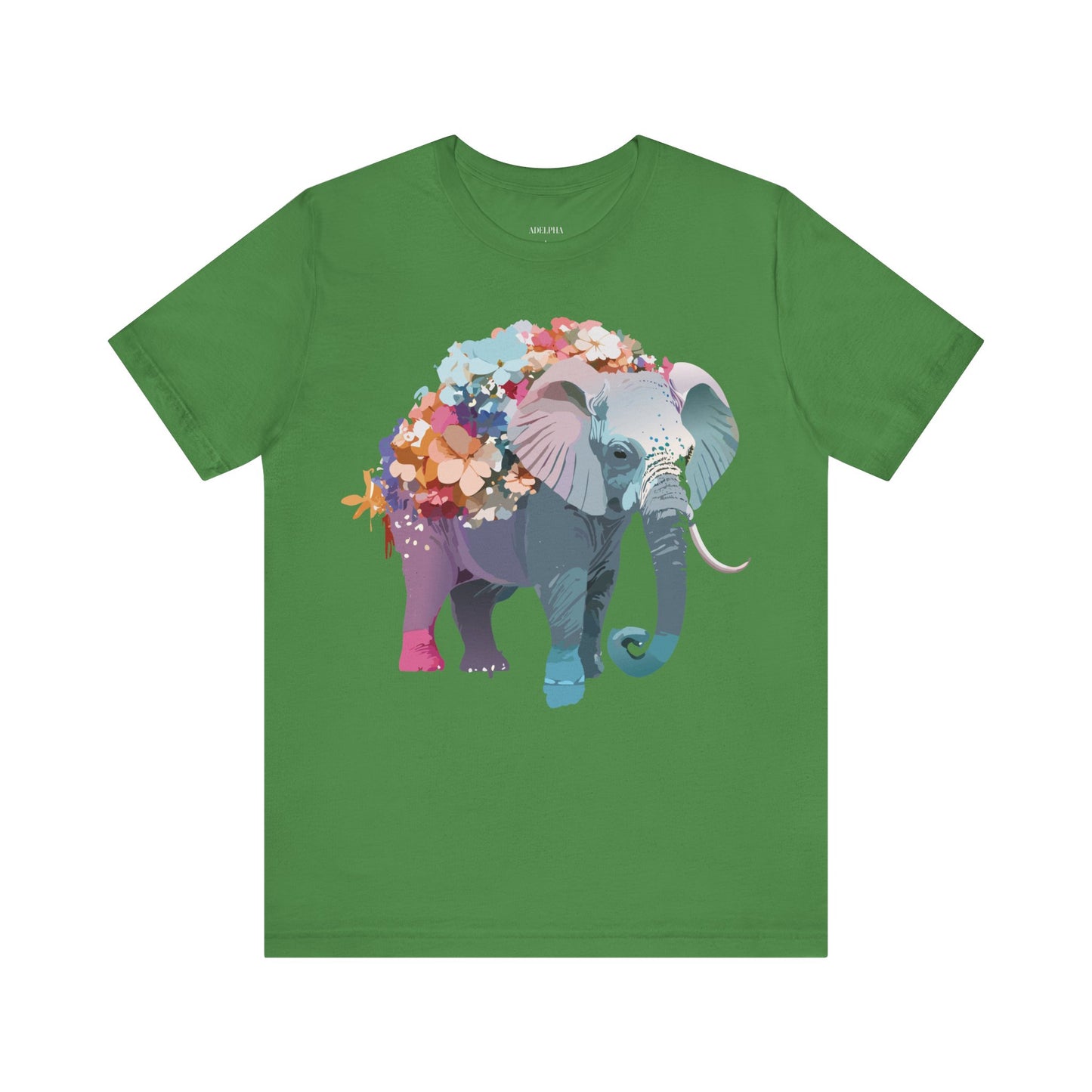 T-shirt en coton naturel avec motif éléphant