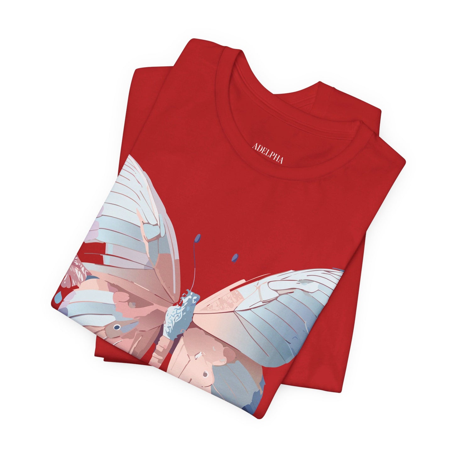 T-shirt en coton naturel avec papillon