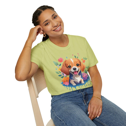 Dog Shirt Animal Print Tee Unisex Gildan Softstyle 64000 Cotton Tee