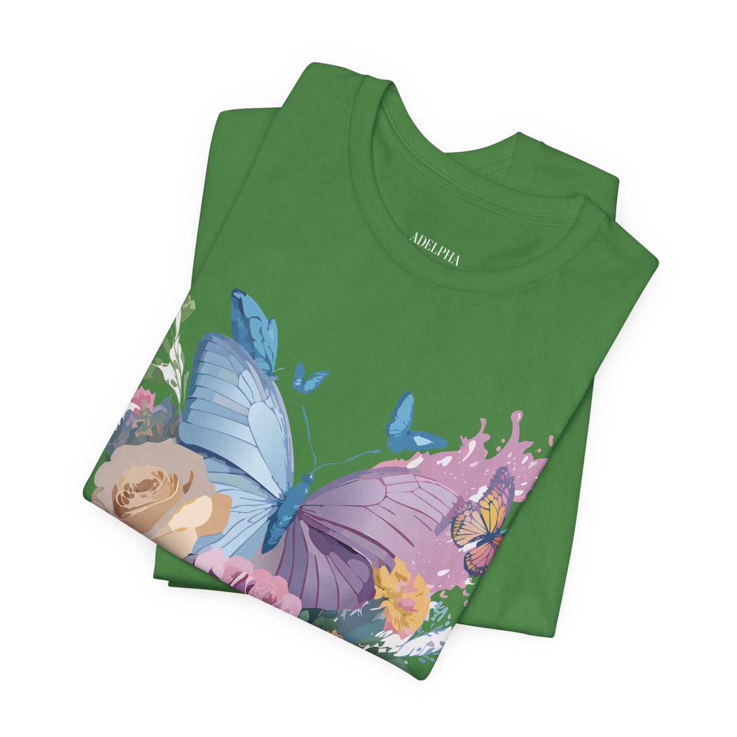 T-shirt en coton naturel avec papillon