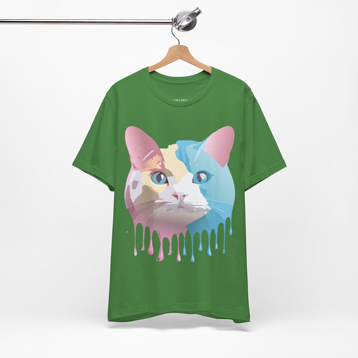 Natural Cotton Tee Shirt with Cat