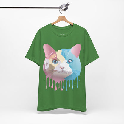 Natural Cotton Tee Shirt with Cat Printify