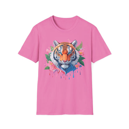 Tiger Shirt Unisex Animal Tee Softstyle Gildan 64000 Cotton Tee