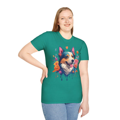 Animal Print Dog Shirt Unisex Softstyle Cotton Tee For Pet Lovers