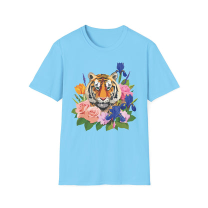 Tiger Shirt Unisex Animal Tee Gildan Softstyle 64000 100 Percent Cotton