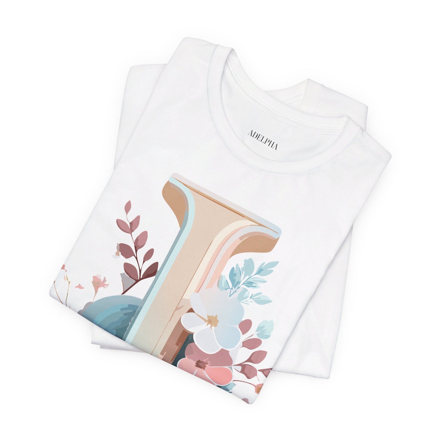 Natural Cotton Tee Shirt - Letters Collection - J